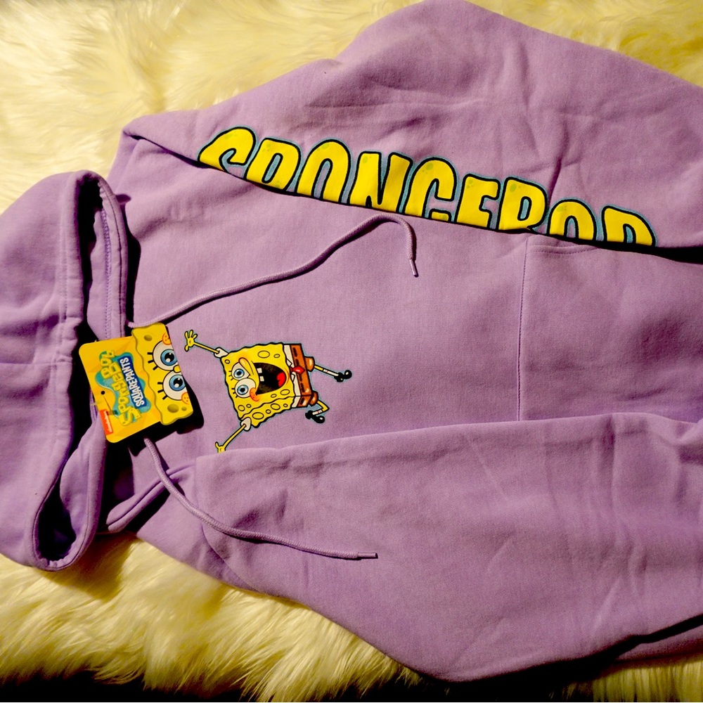 SpongeBob Purple Hoodie Size M New!!
